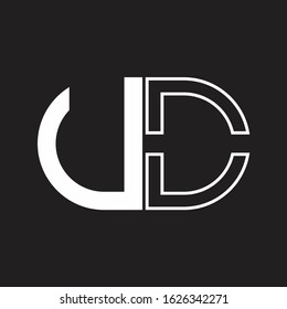 UO Letter logo monogram with oval shape negative space design template