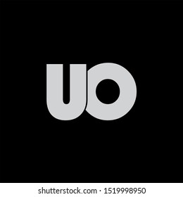 UO Letter monogram with abstrac concept style design