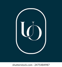 UO letter Type Logo Design vector Template, Abstract Letter UO logo Design, UO logo vector, em icon vector