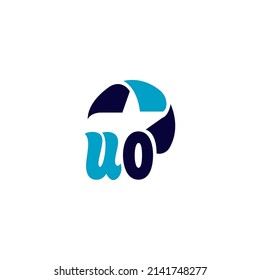Diseño del logotipo de UO. Diseño del logotipo de letras profesionales U0.