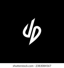 UO-Monogramm-Begleitlogo-Design mit coolem Formkonzept, Vektorgrafik