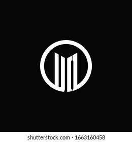 UO monogram logo isolated with a rotating circle