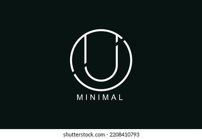 UO or OU Abstract initial monogram letter alphabet logo