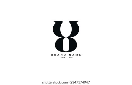 UO, OU, Abstract initial monogram letter alphabet logo design