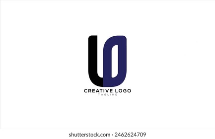 UO OU Abstract initial monogram letter alphabet logo design