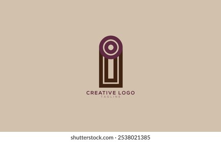 UO OU Abstrato inicial monograma letra alfabeto logotipo design