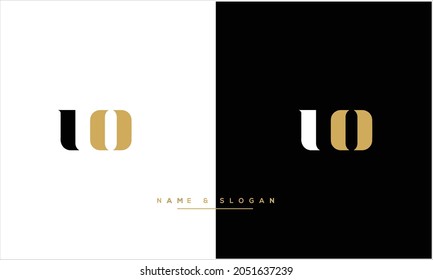 UO ,OU Abstract letters Logomonogram