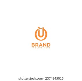 UO, OU letter branding logo