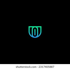 UO, OU letter modern branding logo