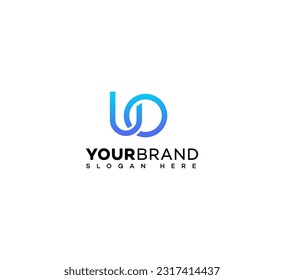 UO, OU letter modern branding logo