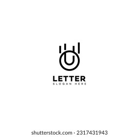 UO, OU letter modern branding logo