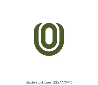 UO OU logo design vector template