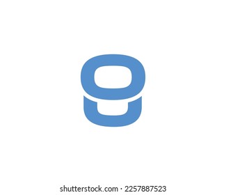 UO OU Logo design vector template