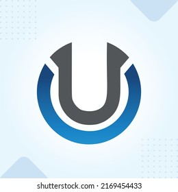 uo ou round modern creative premium logo design vector template