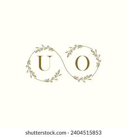 UO wedding infinity in elegant monogram with high quality professional design that will print well