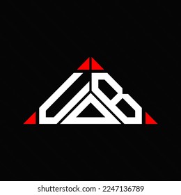 Logo de la carta UOB diseño creativo con gráfico vectorial, logotipo UOB simple y moderno.