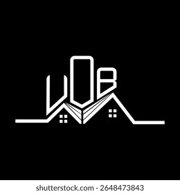 UOB Diseño de logotipo de bienes raíces, UOB logotipo simple y moderno. Diseño de alfabeto lujoso UOB  