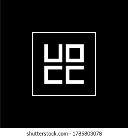 uocc / u0cc initial logo monogram, and can be editable