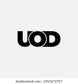 UOD initial letter monogram typography logo vector