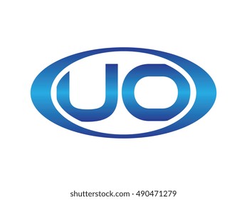 UO-letter abbreviations blue oval logo