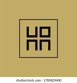 uonn /u0nn initial logo monogram, and can be editable