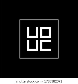 uouc / u0uc initial logo monogram, and can be editable