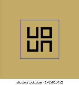 uoun / u0un initial logo monogram, and can be editable
