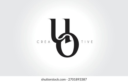 UOuo Elegant Serif Monogram Logo – Luxury Lowercase Typographic Lettermark for Modern Branding