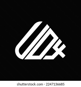 Diseño creativo del logotipo de la letra UOX con gráfico vectorial, logotipo UOX sencillo y moderno.