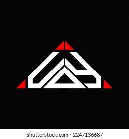 Logo de la carta UOY diseño creativo con gráfico vectorial, logotipo UOY simple y moderno.