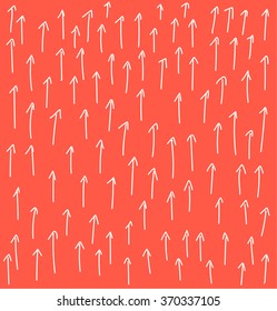 Up. Vector arrows hand drawn