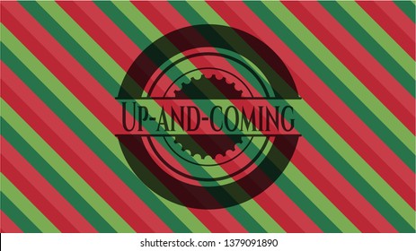 Up-and-coming christmas emblem.