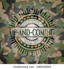 Up-and-coming on camouflaged texture. Vector Illustration. Detailed.