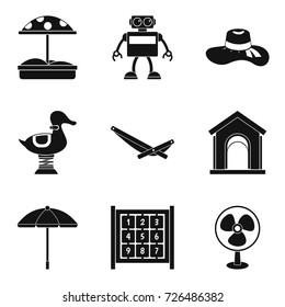 Upbringing icons set. Simple set of 9 upbringing vector icons for web isolated on white background