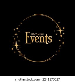 próximos eventos sobre fondo blanco