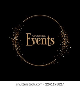 upcomig events on white background