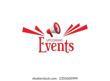 upcomig events on white background