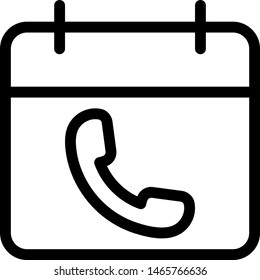 Upcoming call reminder in a calendar layout