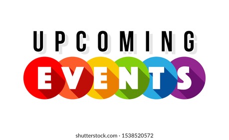 Upcoming Events Isolated On White Background