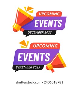 Vector de colección de etiquetas de eventos próximos