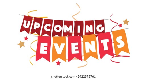 Upcoming events on color garlands