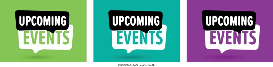 Próximos eventos no balão de fala