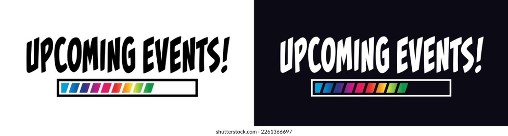 Upcoming events and progress bar