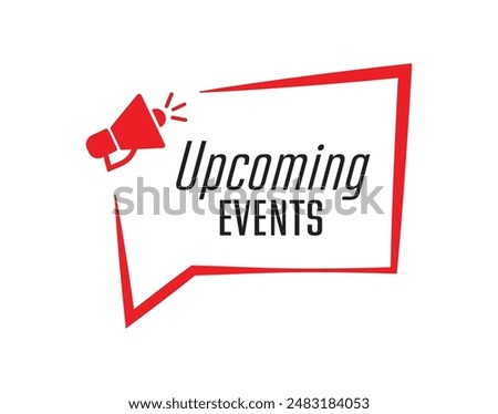 upcoming events text information sign