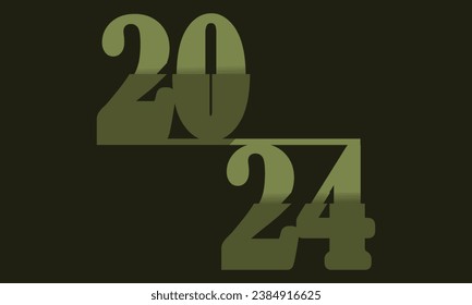 upcoming new year 2024 creative text effects. 