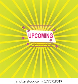 Upcoming promotion label design Sale discount icons. Special offer price signs. Promotion label design. Speech bubbles or chat symbols. Colored elements. Vector tag design sales sticker design.