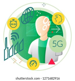 Upcoming Technology Impact on User - Concept Illustration as EPS 10 File