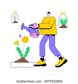 Reciclando la ilustración de vector de concepto abstracto. Método de reutilización creativa, tendencia de reciclado de ecología, materiales de desecho, valor ambiental, conversión de productos, reducción del consumo de metáfora abstracta.