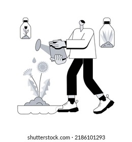 Upcycling abstract concept vector illustration. Creative reuse method, ecology recycling trend, waste materials, environmental value, converting products, reduce consumption abstract metaphor.