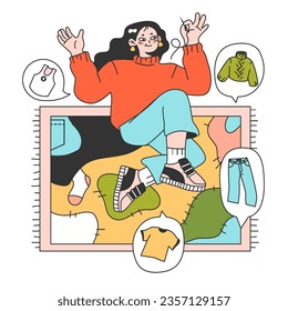 La mise à niveau. Processus et technique de réutilisation et d'utilisation des déchets. Aucune idée d'artisanat de gaspillage. Deuxième vie pour les vieux trucs. L'idée de durabilité. Illustration vectorielle à plat